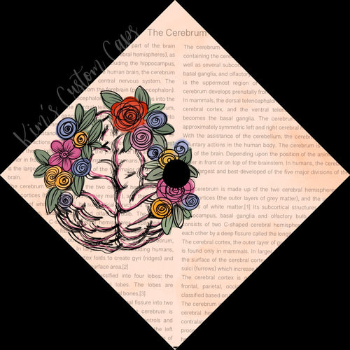 Custom Quote Psychology Brain Printed Graduation Cap Topper