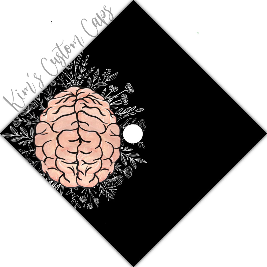 Custom Quote Psychology Mental Health Brain Printed Graduation Cap Topper